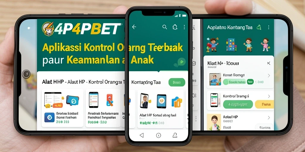 Antarmuka aplikasi 4P4PBET untuk kontrol orang tua yang mudah digunakan.
