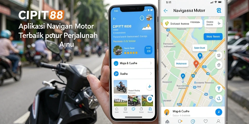 Antarmuka aplikasi CIPIT88 yang mudah digunakan untuk Navigasi Motor.