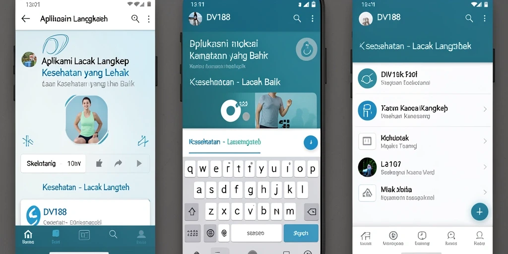 Screenshot antarmuka utama DV188 dengan fungsi Lacak Langkah.