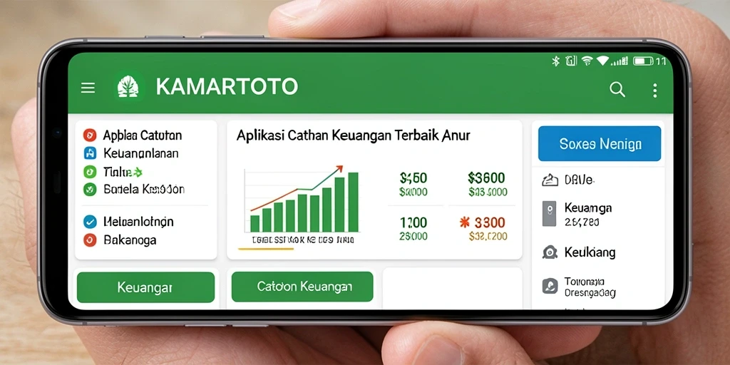 Antarmuka pengguna KAMARTOTO yang sederhana dan bersih untuk Catatan Keuangan.