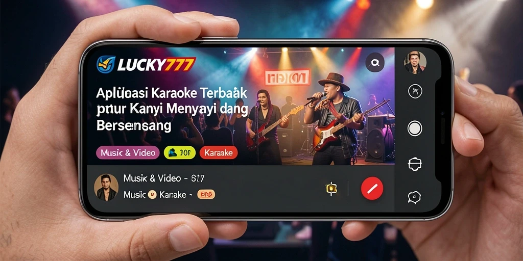 Antarmuka LUCKY777 menampilkan fungsi karaoke yang interaktif dan menarik.