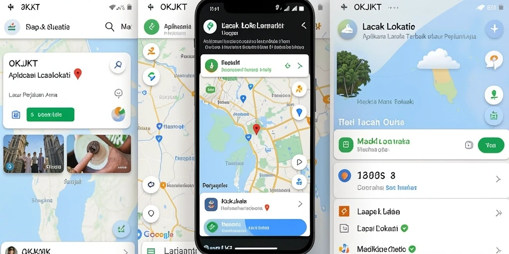 Tampilan antarmuka sederhana dan fungsional aplikasi Lacak Lokasi.