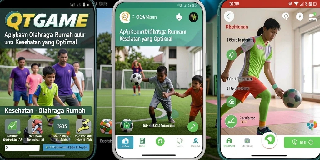 Tampilan antarmuka aplikasi QTGAME yang sederhana dan intuitif.